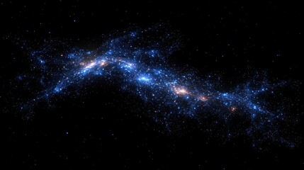 Obraz premium Excellent AI-generated cosmic data network visualizing intergalactic artificial intelligence communication