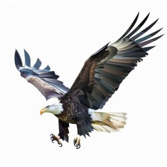 Obraz premium eagle low poly art on a white background Created with Generative AI technology