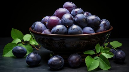 Fototapeta premium purple black plum