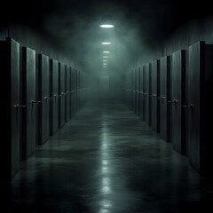 Dark Corridor 3D Illustration