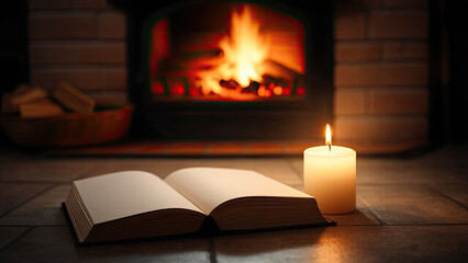 open book and candle generative ai