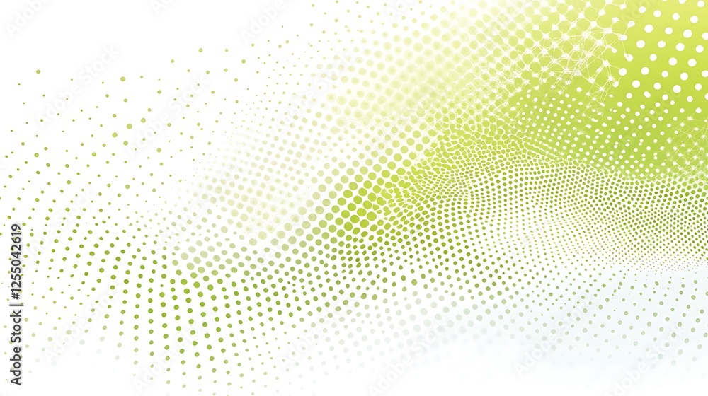 Poster abstract graphic design, flowing green, white pattern, possible background for presentation or websi