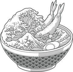The Great Ramen Wave - Grey Version 