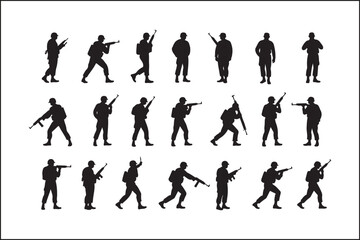 Shadow Warriors: Soldier Silhouettes in Action