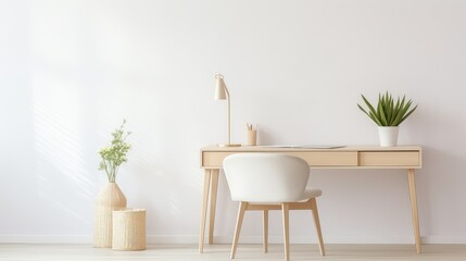clean styled desk