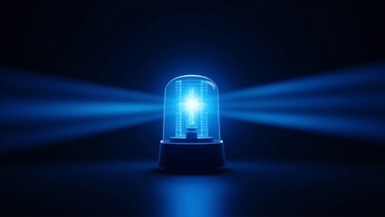 Captivating blue emergency light illustration