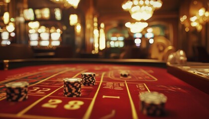 Golden casino themed background featuring craps table for stunning photography opportunities