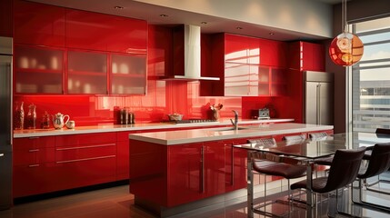 modern red interior