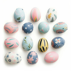 Obraz premium Colorful decorated Easter eggs