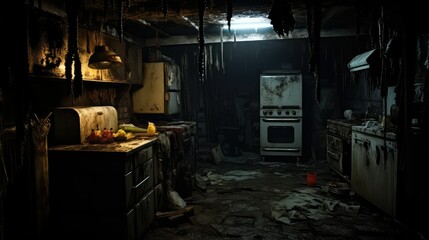 eerie horror kitchen