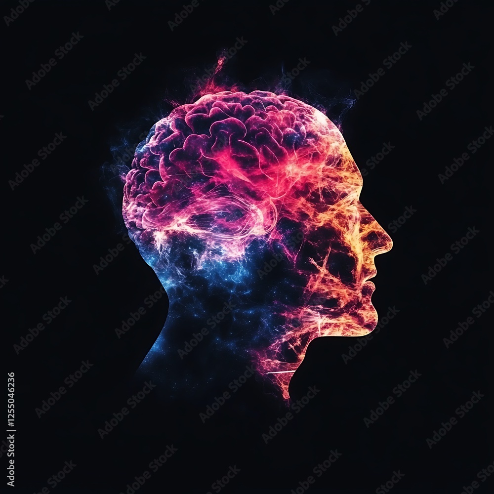 Poster radiant mindscape a conceptual visualization of intelligence creativity and cognitive processes