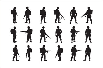 Shadow Warriors: Soldier Silhouettes in Action