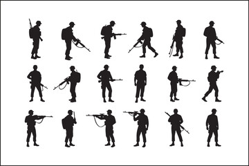 Shadow Warriors: Soldier Silhouettes in Action