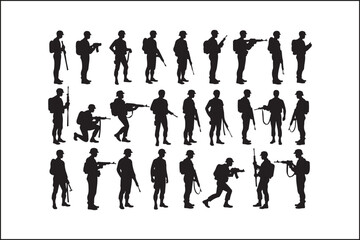 Shadow Warriors: Soldier Silhouettes in Action