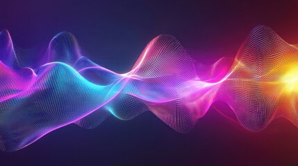 Fototapeta premium Excellent Holographic Data Background with Abstract Light Effects