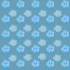 seamless pattern with funny monsters