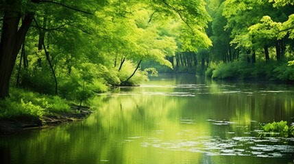 Fototapeta premium foliage green spring background