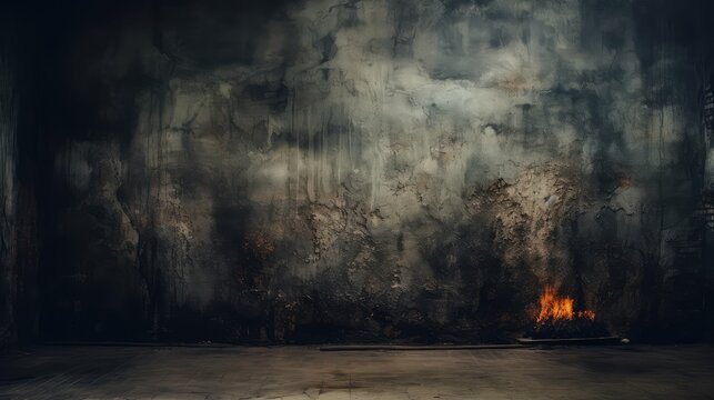 scorched high rise office interior