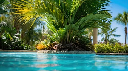 Fototapeta premium oasis pool plants