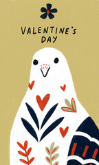 Happy Valentines day, bird 