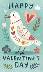 Happy Valentines day, bird 