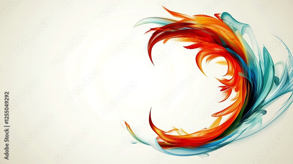 Poster colorful abstract swirls, design element, website background