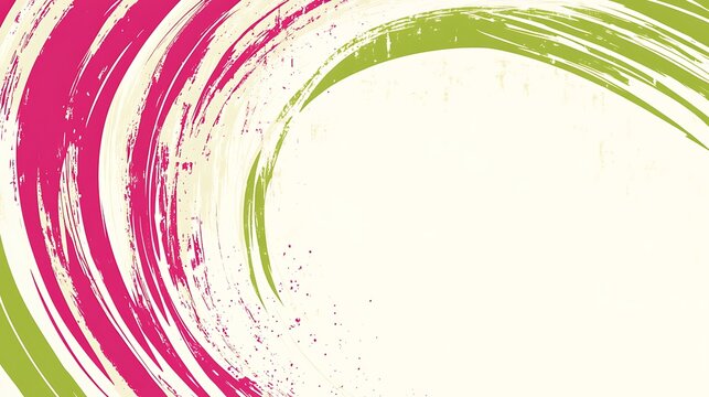 Abstract swirling pink green paint texture. Background design template