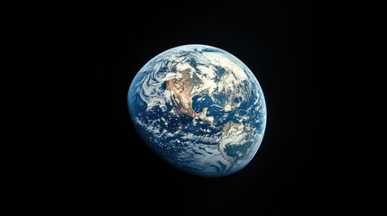 Naklejka premium A stunning panoramic image of Earth as seen from a space station window, capturing its full splendor.