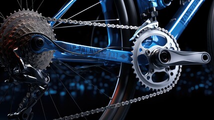 Obraz premium gears road bike outline