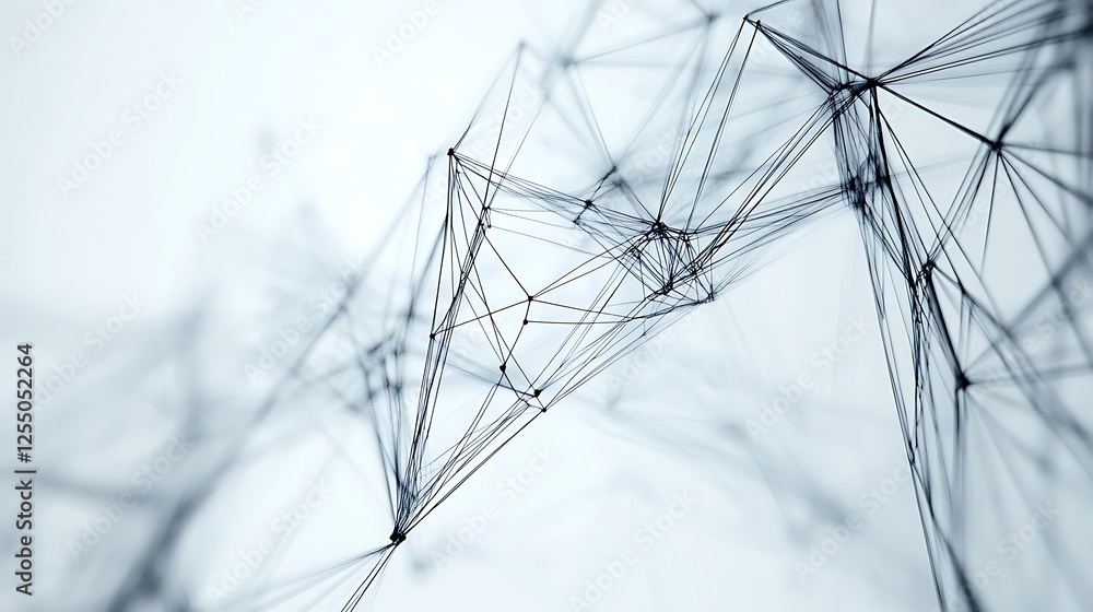 Poster abstract network structure, futuristic, interconnectivity, technology background, data visualization