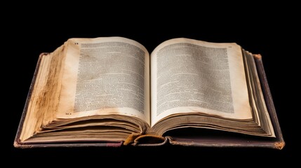 Obraz premium yellowed open book isolated