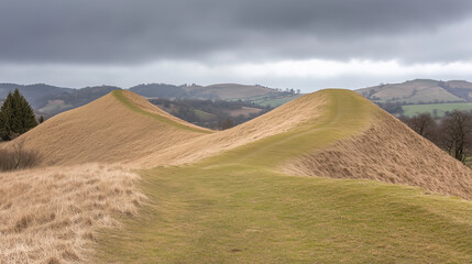 Obraz premium mountain landscape with gray skies