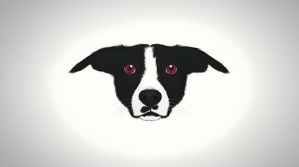 Black and White Dog Illustration