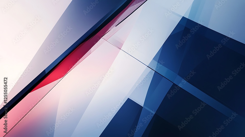 Poster Abstract geometric shapes in a dynamic composition. Possible use for presentations, website backgrounds, and design inspiration