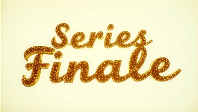 Exciting final episode reveal of popular show with bright lights background