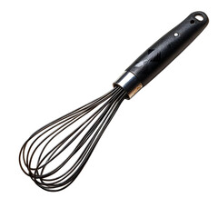 Professional Kitchen Whisk with Black Handle Stainless Steel Wires Baking Tool Cooking Utensil