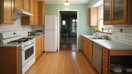 Fototapeta premium transformation old and new kitchen