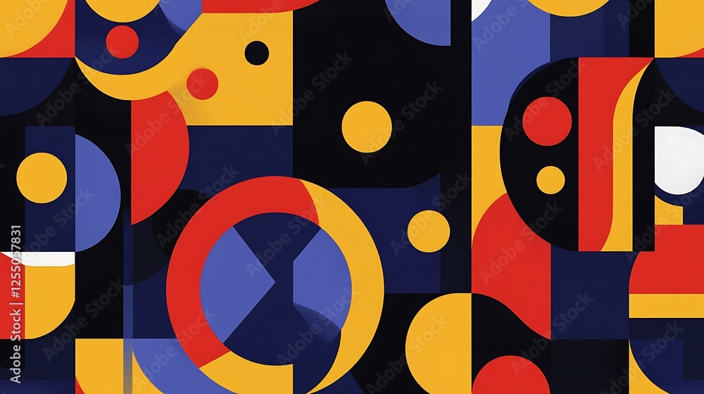 Poster abstract geometric shapes background design