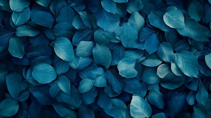 Teal Leaves Lush Green Foliage Background