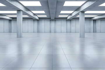 Modern Architectural 3D Render of Empty Space