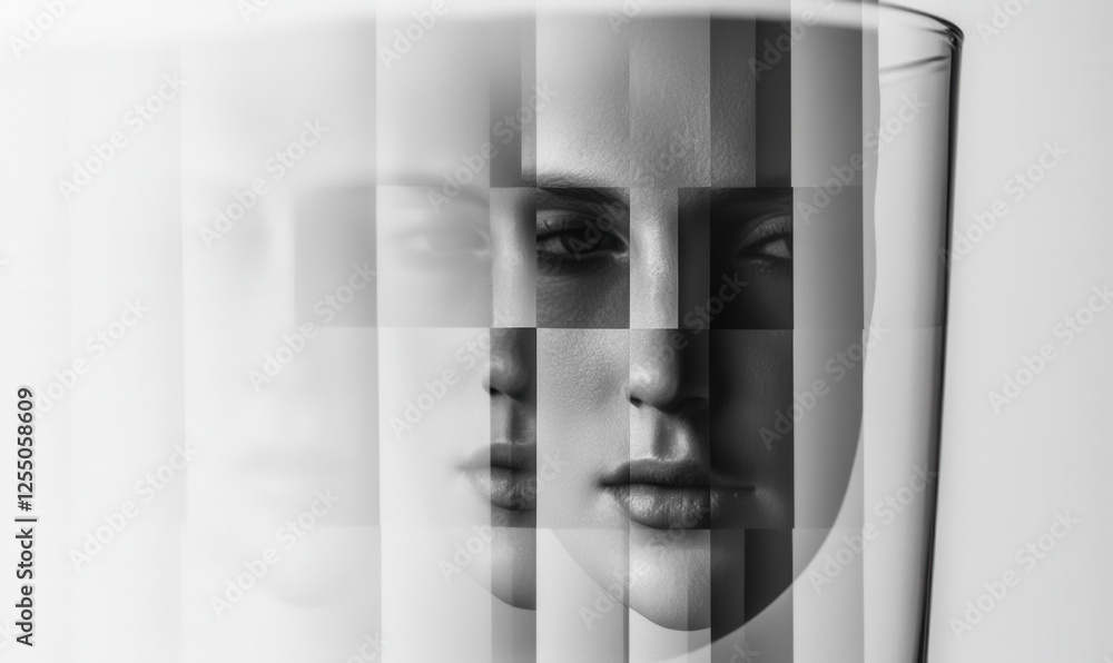 Poster Exploring Identity: An Abstract Representation of Inner States Through Fragmented Faces and Perception