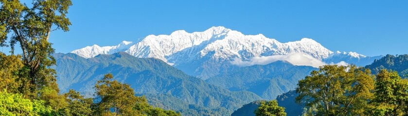 Obraz premium Himalayan Mountain Panorama View