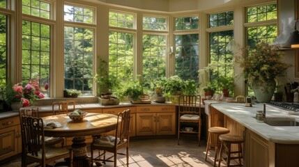 farmhouse kitchen panoramic