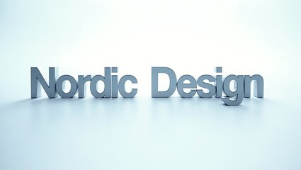 Nordic design letters in clean space highlighting minimalist aesthetic