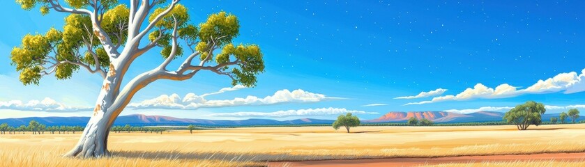 Naklejka premium Outback Australian Summer Landscape