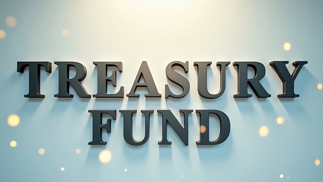 Treasury Fund display with soft lighting highlighting the text