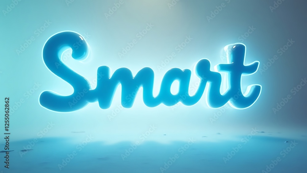 Aufkleber bright and bold smart text displayed on a subtle glowing background