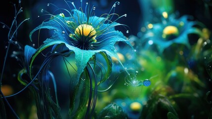 flowers green alien planet