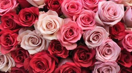 Fototapeta premium petals red and pink roses