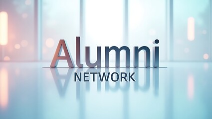 This graphic showcases the term 'Alumni Network' - networking opportunities and community engagement